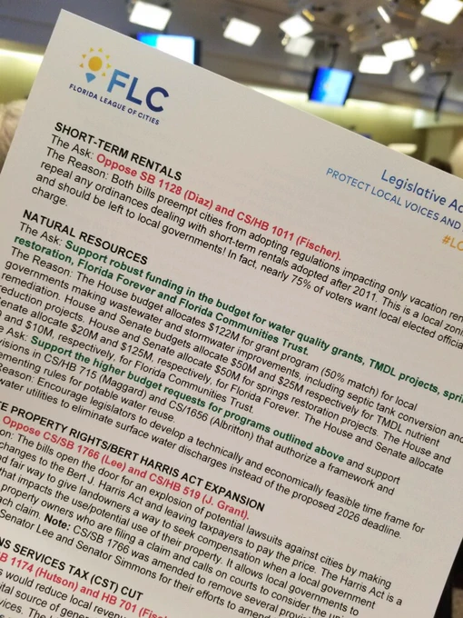 Florida League of Cities Legislative Agenda