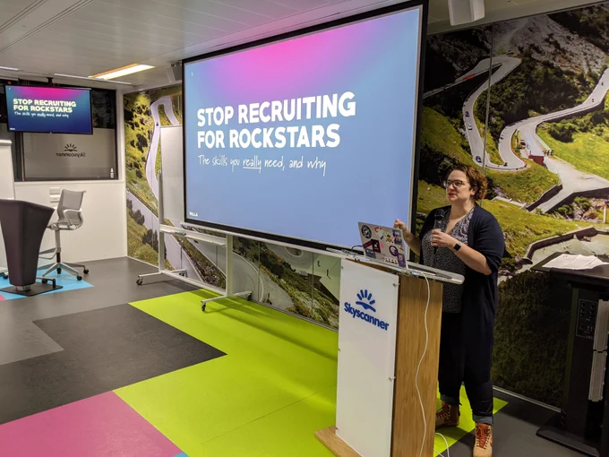 Danae Shell speaking at Lead Dev Edinburgh