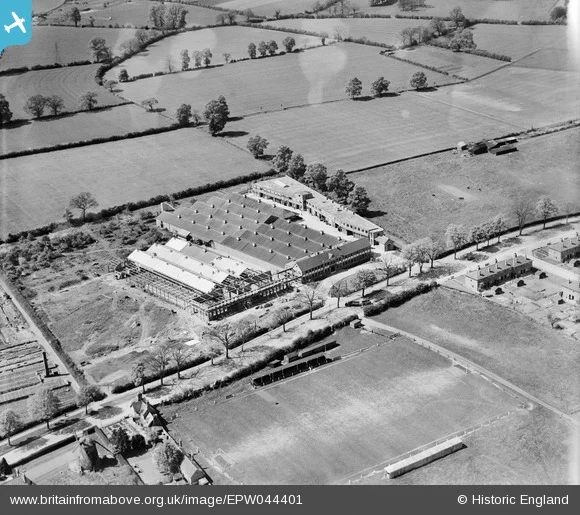 1934 aerial photo of Lockheed Works, Tachbrook Road. Showing the Windmill Ground opposite.