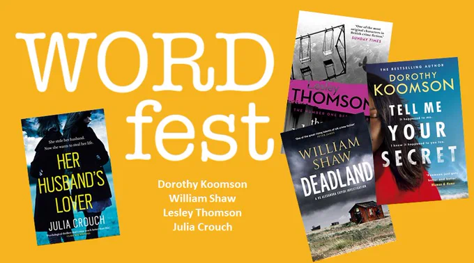 Poster for the Crawley Wordfest crime panel at Crawley Library
