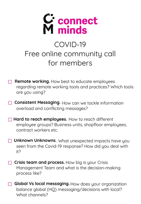 Seed questions for the community call on Covid-19.