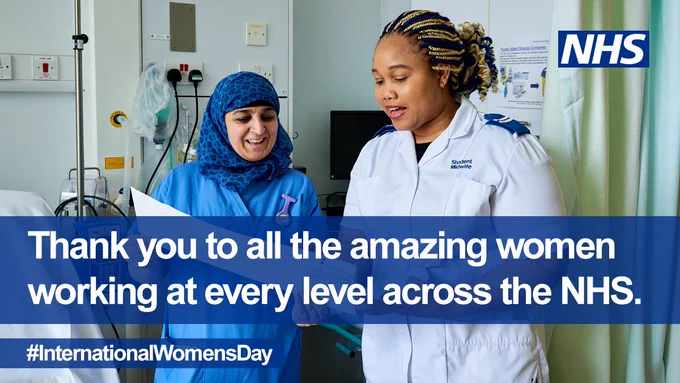 Thank you to all the amazing women working at every level across the NHS. 