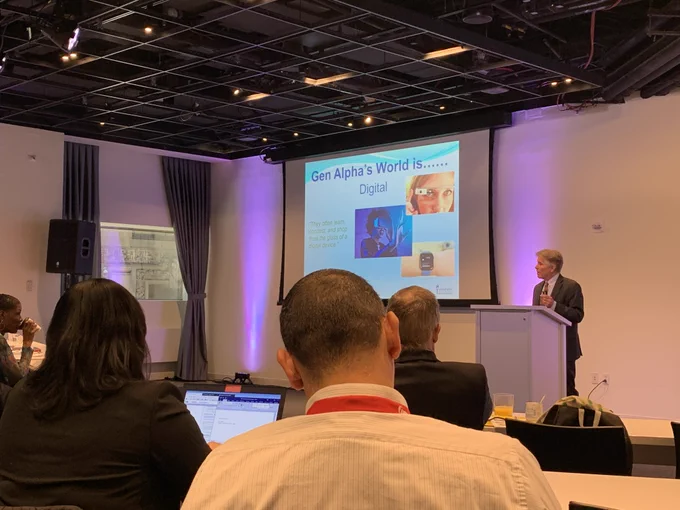 NYSAIS Executive Director Mark Lauria presents on generational divides and the needs of today's learners at ERB's NYC Summit.