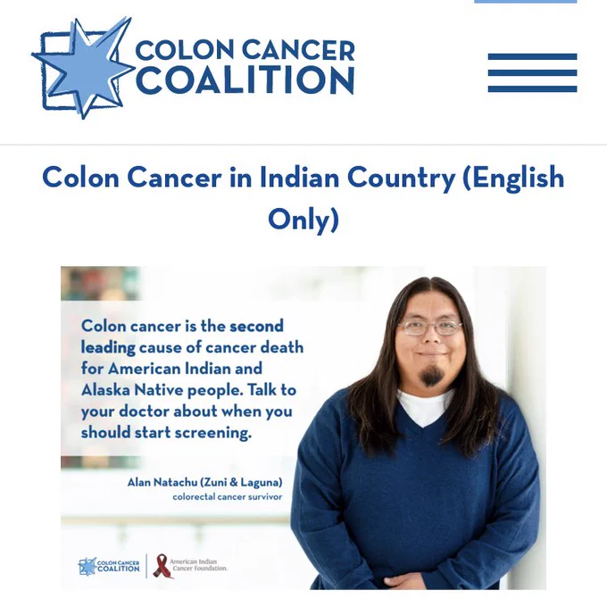 Screenshot, Alan Natachu, colon cancer survivor, promoting screening.