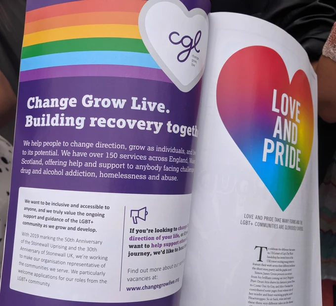 Open magazine pages