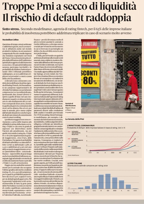 Forecasting scenarios on the effects of Coronavirus on italian SMEs