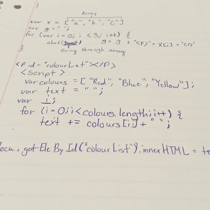 My formal introduction to for loops, and understanding you have to create the I var