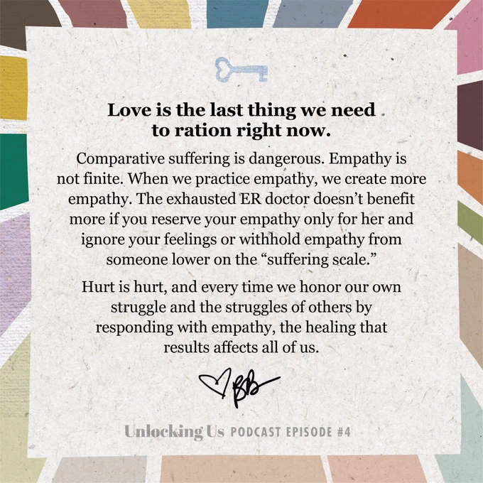 Love is the last thing we need to ration right now. 