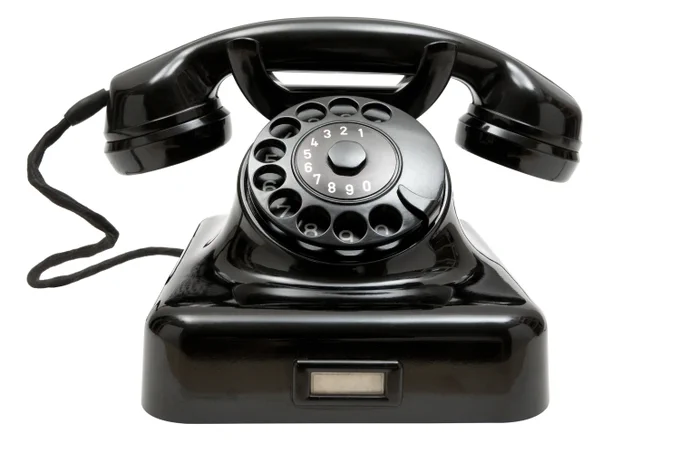 Old fashioned phone with a dial