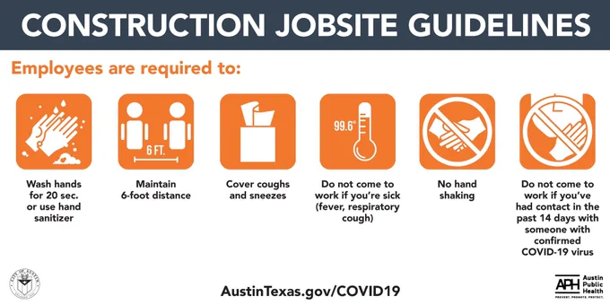 Guidelines for health and safety in construction jobsites to prevent spread of COVID-19.