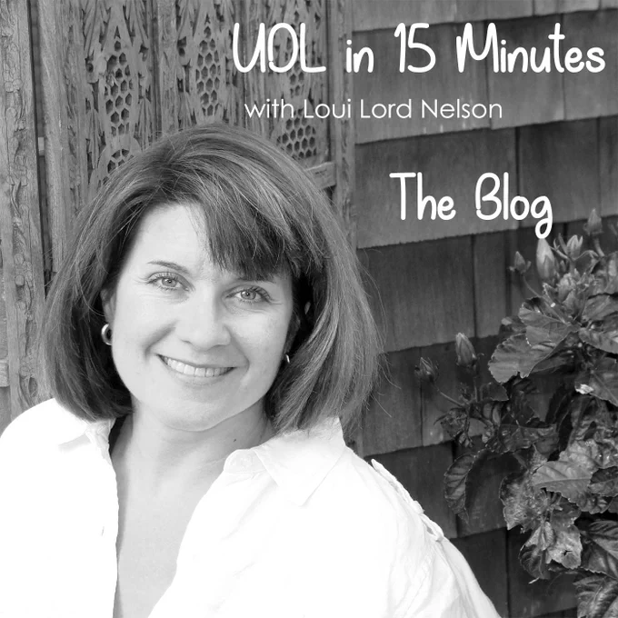 UDL in 15 Minutes, The Blog logo. Loui Lord Nelson pictured.