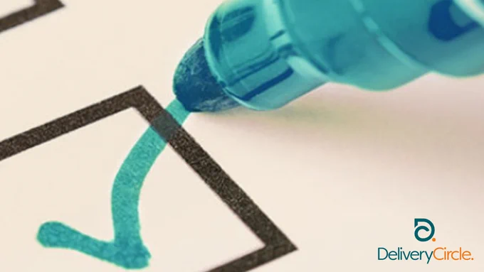 a blue marker checkmark inside of a checkbox