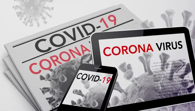 COVID-19 headlines in news articles.