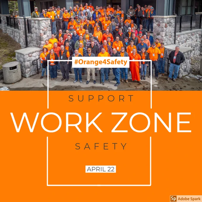 MDOT Metro Region staff wearing orange for work zone safety.