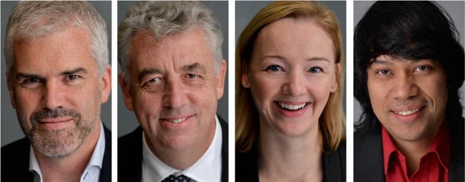 Left to right: Professor Simon Kenny, Dr Cliff Mann, Dr Deborah Lowe and Professor Partha Kar