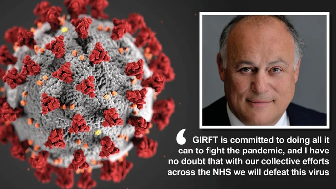 coronavirus image with GIRFT chair Professor Tim Briggs