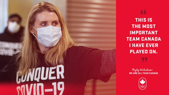 Quote graphic with picture of Hayley Wickenheiser. Quote: "This is the most important Team Canada I have ever played on."