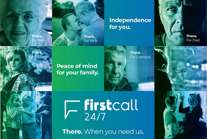 Firstcall 24/7 there when you need us. Variety of images of families, people, carers, disabled people, older people
