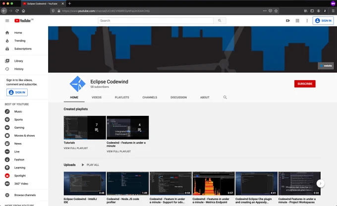 Eclipse Codewind YouTube Channel