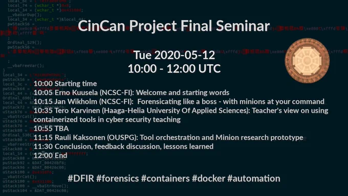 Agenda for webinar