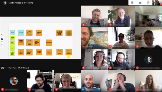 The team at Ubilabs having their first remote HackDay in Google Meet
