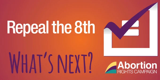 A repeal the 8th graphic with whats next written onit.