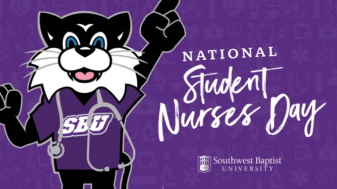 Flat Bearcat in scrubs National Student Nurses Day