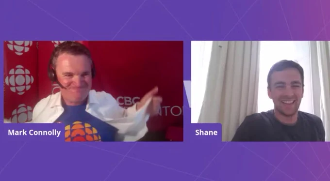 Mark Connolly took off tuxedo during the broadcast