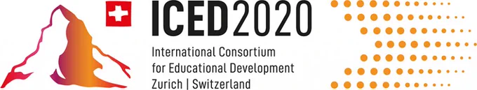 ICED 2020 logo which shows the Matterhorn in orange.