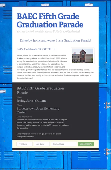 Fifth Grade Graduation Invitation