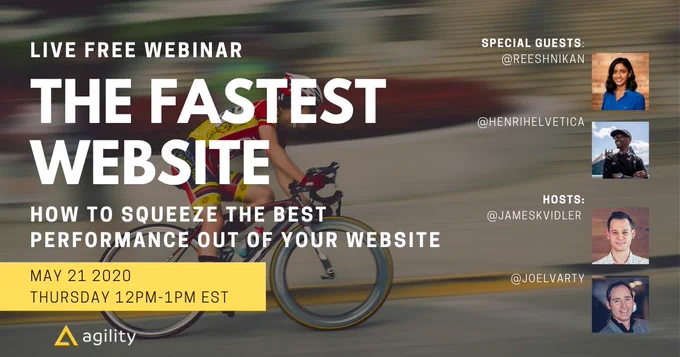 Free Webinar May 21 2020: The Fastest Website 