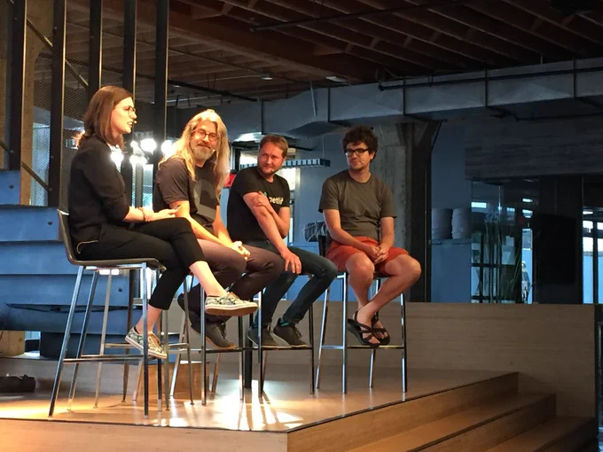 Very happy to have witnessed a panel between 
@sanity_io CTO @svale, @Netlify CEO @biilmann, and @gatsbyjs CEO @kylemathews hosted by @Netlify Head of UX @phae. Great discussion on the topic of managing content and the move from monolithic web design.