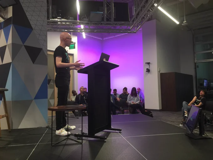 Had a great time hearing from @aaronverber of Marqeta at @JAMStackSF hosted at the Microsoft Reactor in SF (@MSFTReactor).