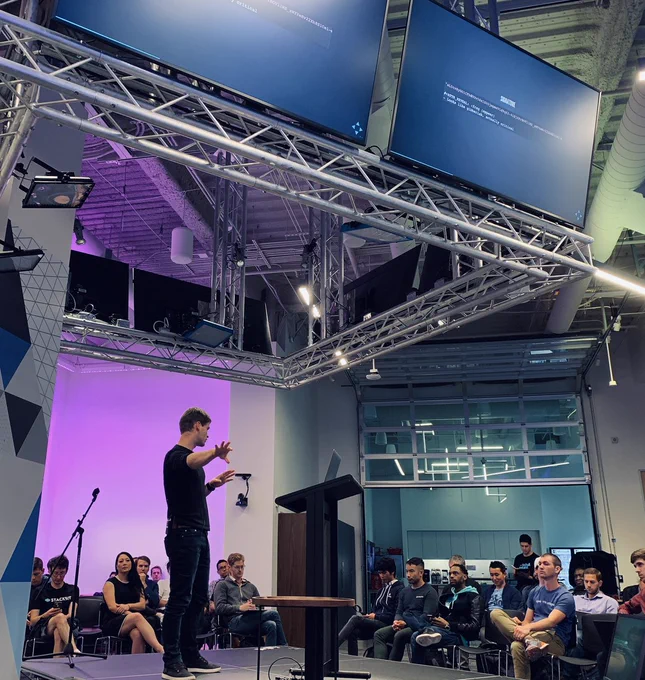Had a great night at the @JAMStackSF meetup. Learned a lot regarding Gatsby, Contentful, and Netlify from Zane Staggs as well as JWT tokens within GraphQL for authentication/authorization with Sean Grove.