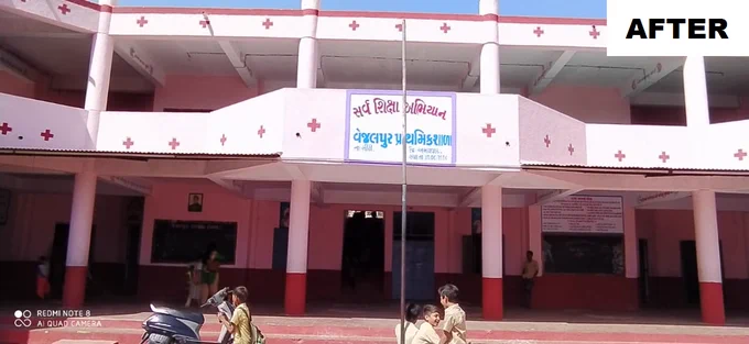 After implementation of work
