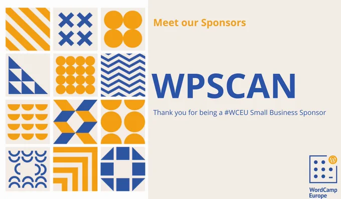 A banner thaning WPScan for being a WCEU sponsor.