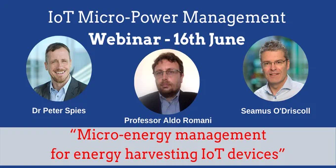 IoT Webinar is on Tuesday 16th June at 1500 CET
