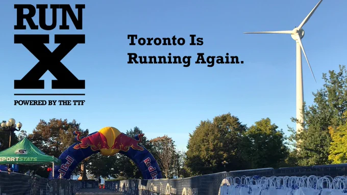 RUN X Toronto finish line. 