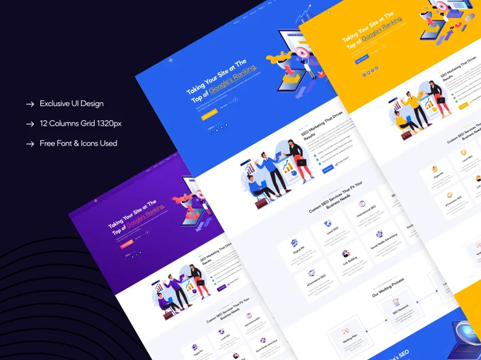 Booster Pack#1 is the SEO Agency Landing Page Template is specifically designed for search engine optimization providers’ agencies’ websites. It is fully responsive for all of the devices. All files are clearly organized and will be easy to use and customize. Booster Pack#1  is outstanding Looking, Modern, Clean, and ready to build your website quickly.

