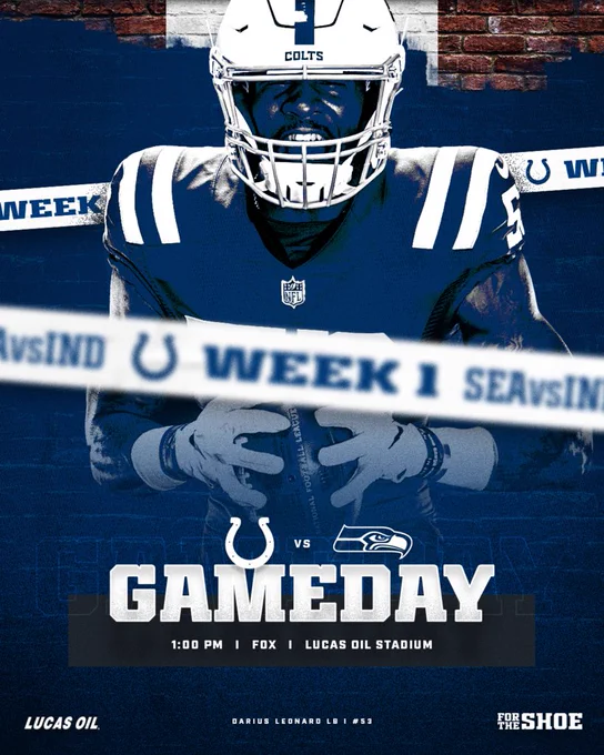 It’s GAMEDAY! | Colts vs. Seahawks, 1:00 pm at Lucas Oil Stadium
