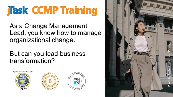 As a Change Management Lead, you know how to manage organizational change. But can you lead business transformation?