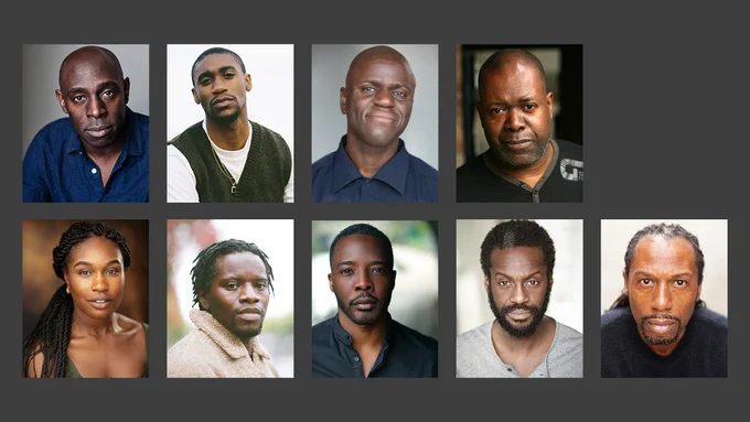 Image of 9 actors headshots 