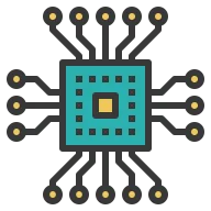 illustration of circuit board logo for digital humanities advancement program
