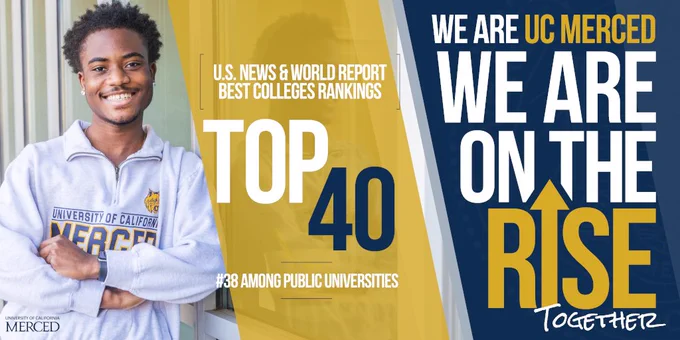 In the 2022 U.S. News and World Report rankings, UC Merced remains in the top 100. The campus is 38th among public universities, No. 4 for creating social mobility and No. 8 for the economic diversity of its students.