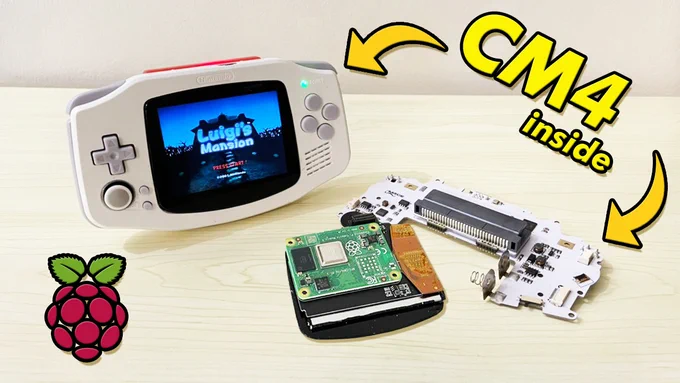 After the Gameboy advance look alike 3.5" screen raspberry pi cm3, finally we bring another GBA look alike new gaming console, this console we named it as G4A CM4 = Game 4 All CM4 as we always and hope everyone can enjoy ad play with their games or gaming console everyday every moment.

Previous GBA CM3 is very difficult to DIY as it does need a lot effort and work to trim to cut to polish and all of this very easy to damage your gba housing. For this newer version, we made and design it with more easy compared the GBA CM3, but of course still need to cut ad trim the housing.

Keep stay tune with us for al of the update for this console.