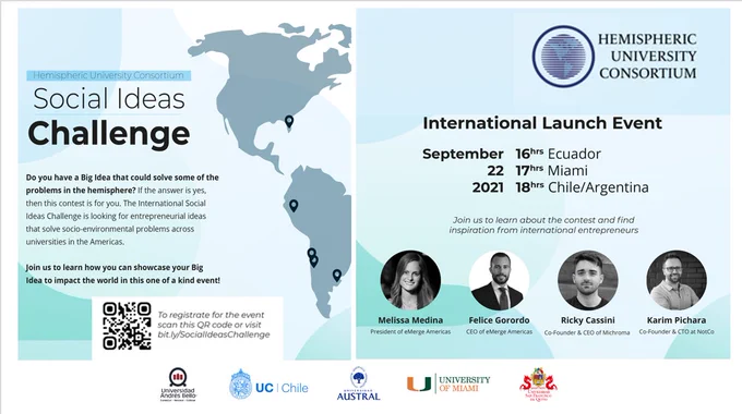 Speakers:
- Melissa Medina, President of eMerge Americas
- Felice Gorordo, CEO of eMerge Americas
- Ricky Cassini, Co-Founder & CEO of Michroma
- Karim Pichara, Co-Founder & CTO of NotCo
