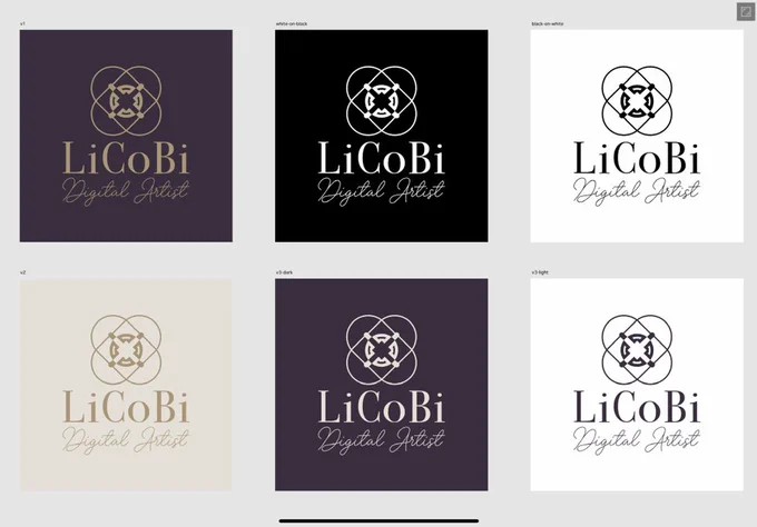 logo variations in square format