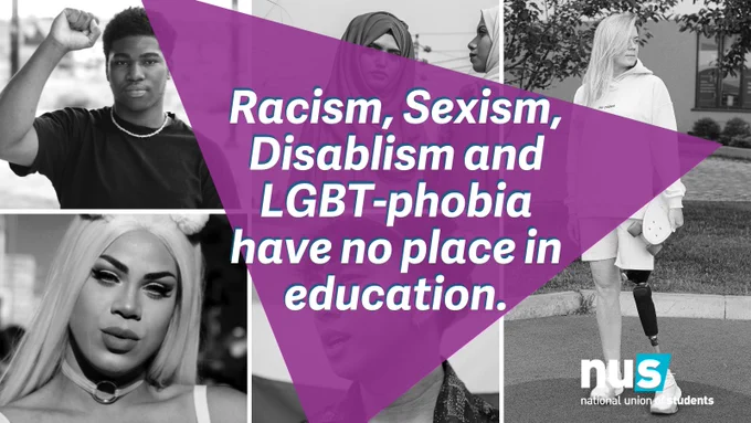 Racism, Sexism, Disablism and LGBT-phobia have no place in education.