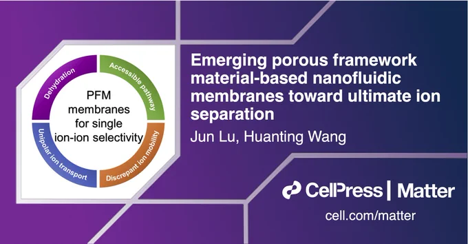 Emerging porous framework material-based nanofluidic membranes toward ultimate ion separation by Jun Lu, Huanting Wang