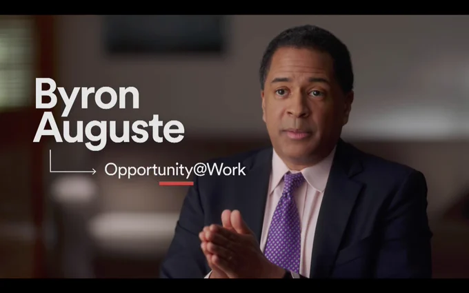 Byron Auguste, of Opportunity@Work